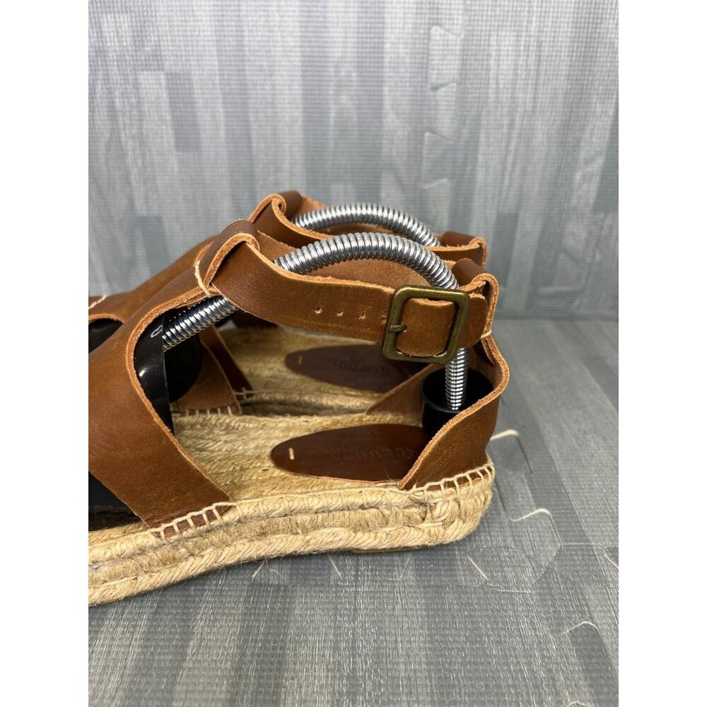 Soludos Banded Shield Sandals Espadrille Women 6.5 Brown - Picture 4 of 8